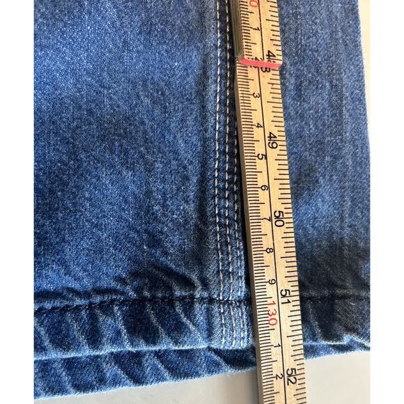 Skyline Wears Men's Size 32x32 Blue Denim Bib Overalls Dark Wash Wide Leg Fashio - Picture 12 of 16